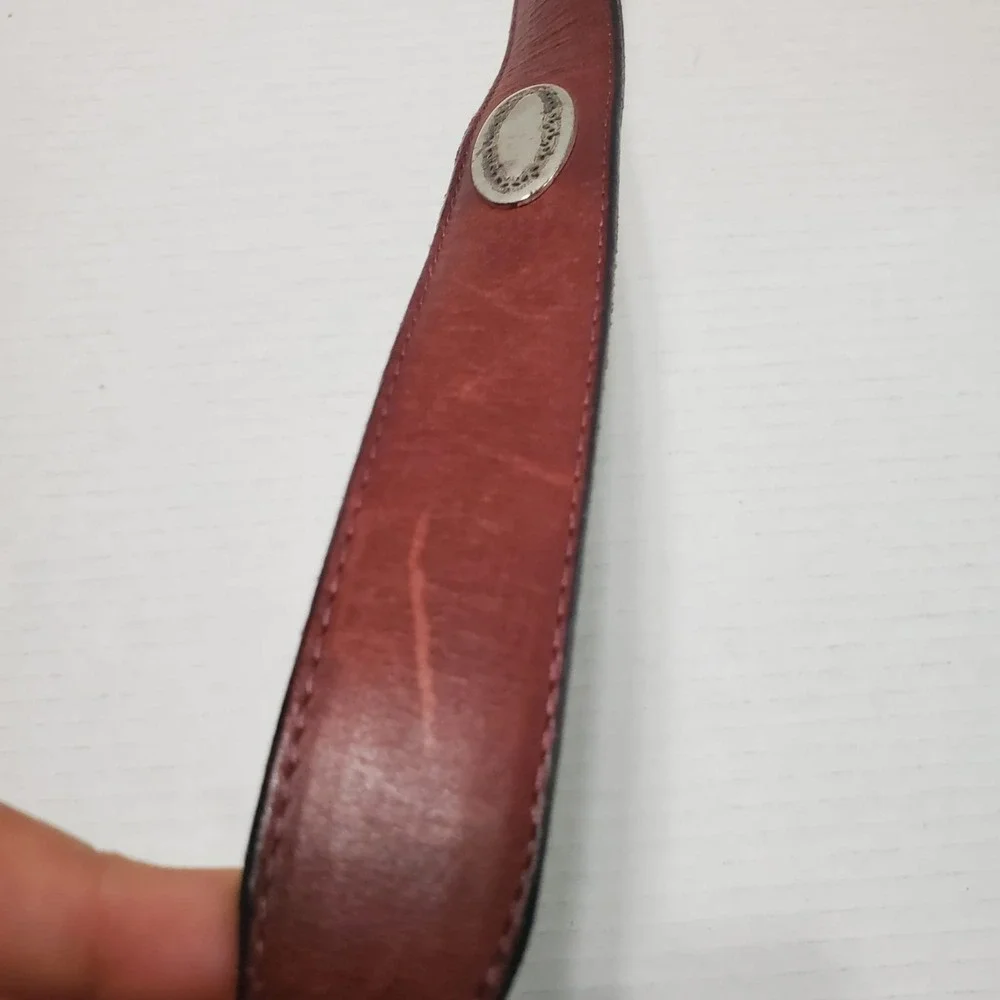 Sentry Vintage Studded Brown Genuine Leather Golf Belt Men's Size 38 No‎ Buckle